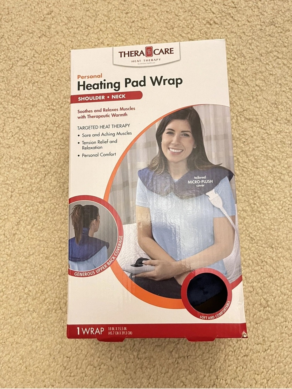 TheraCare Heating Pad Wrap - Blue Shoulder & Neck